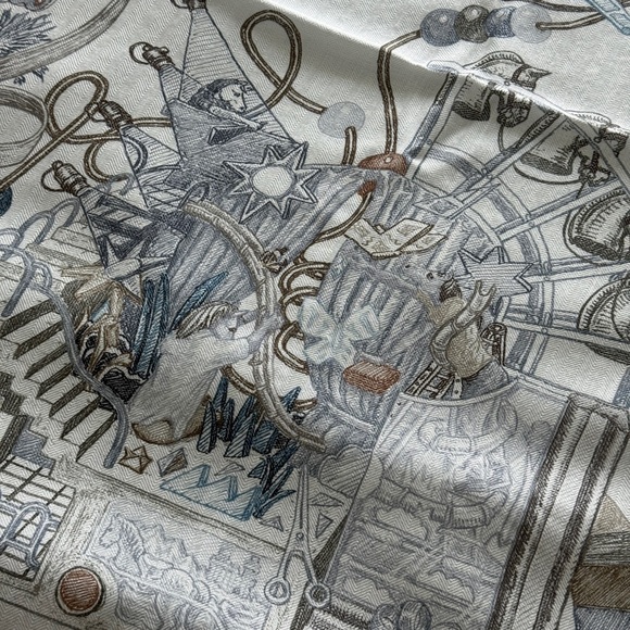 Le Monde d'Hermès shawl 140 - Picture 6 of 8